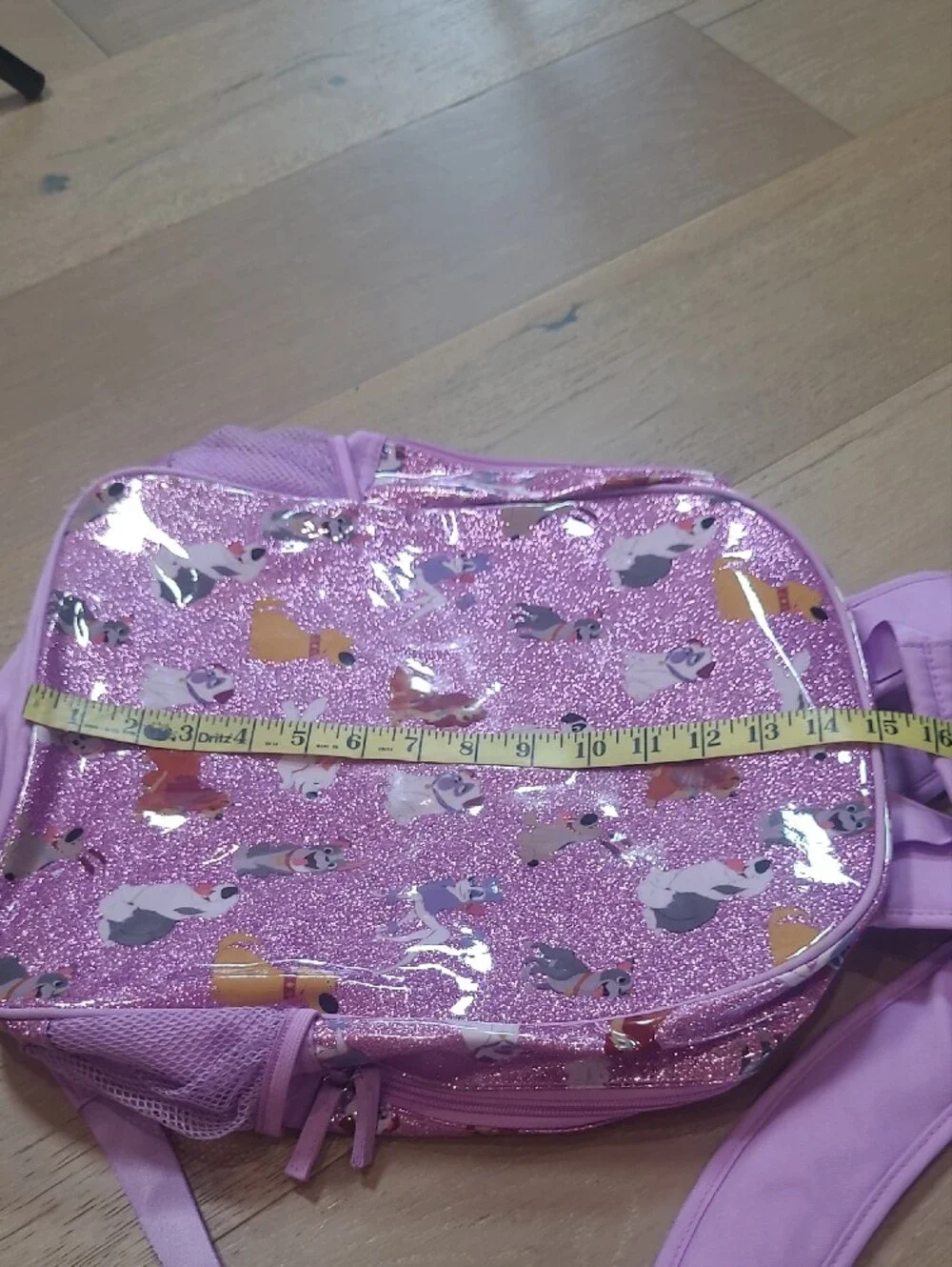 EUC Disney Store Backpack Girls Disney Dogs Purple Glitter Character School Bag